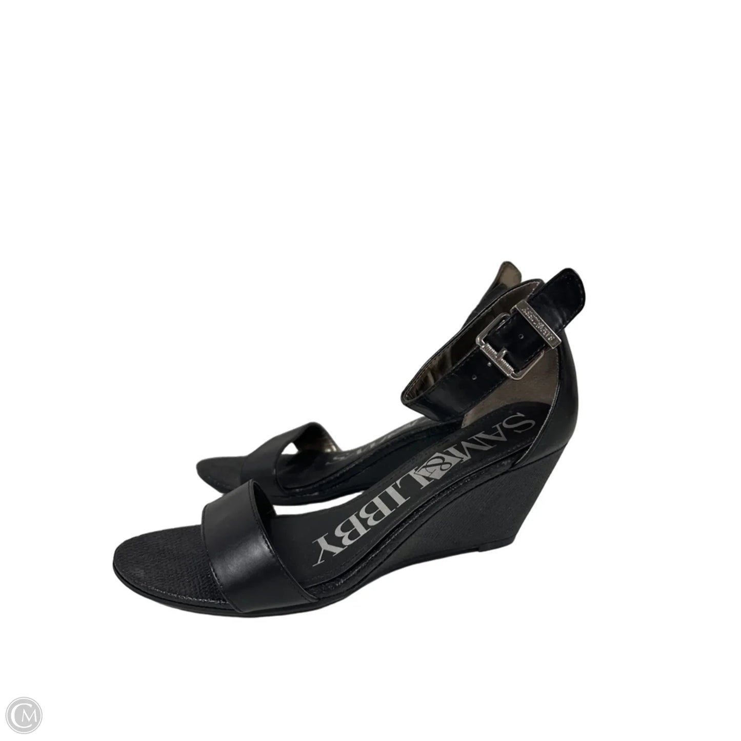 Sandals Heels Wedge By Sam And Libby In Black, Size: 8.5