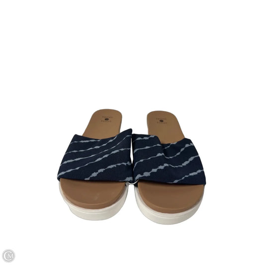 Sandals Flats By Shade & Shore In Blue, Size: 7