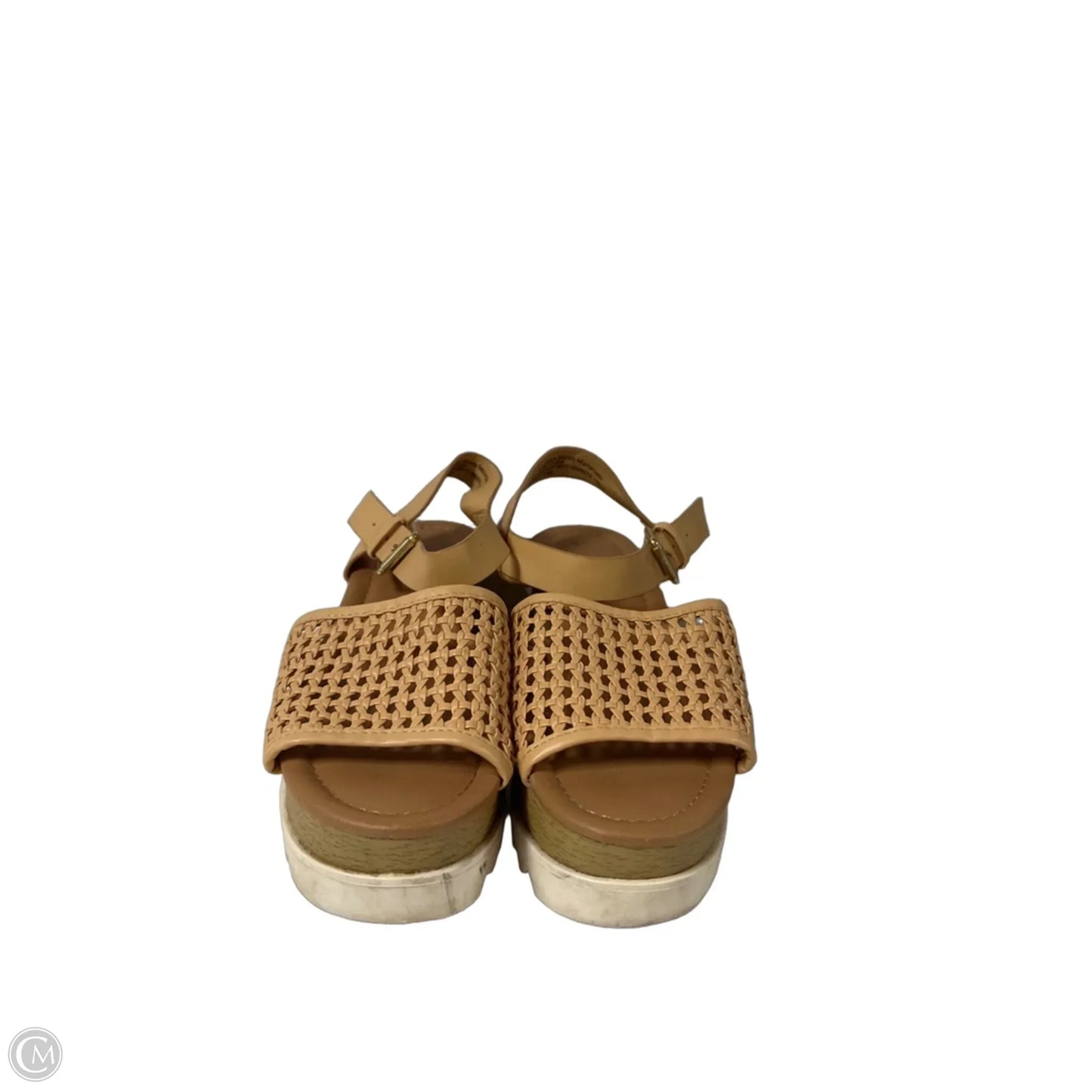 Sandals Heels Platform By Universal Thread In Tan, Size: 6