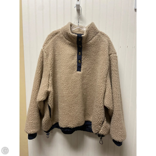 Jacket Fleece By American Eagle In Beige, Size: 1x