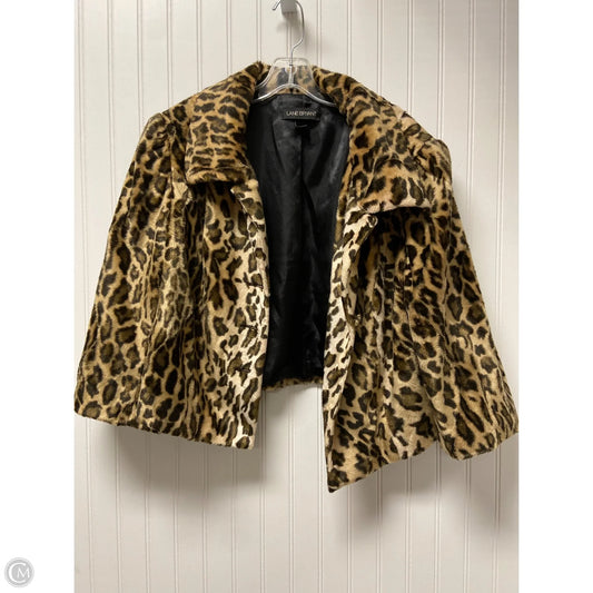 Jacket Faux Fur & Sherpa By Lane Bryant In Animal Print, Size: Xl