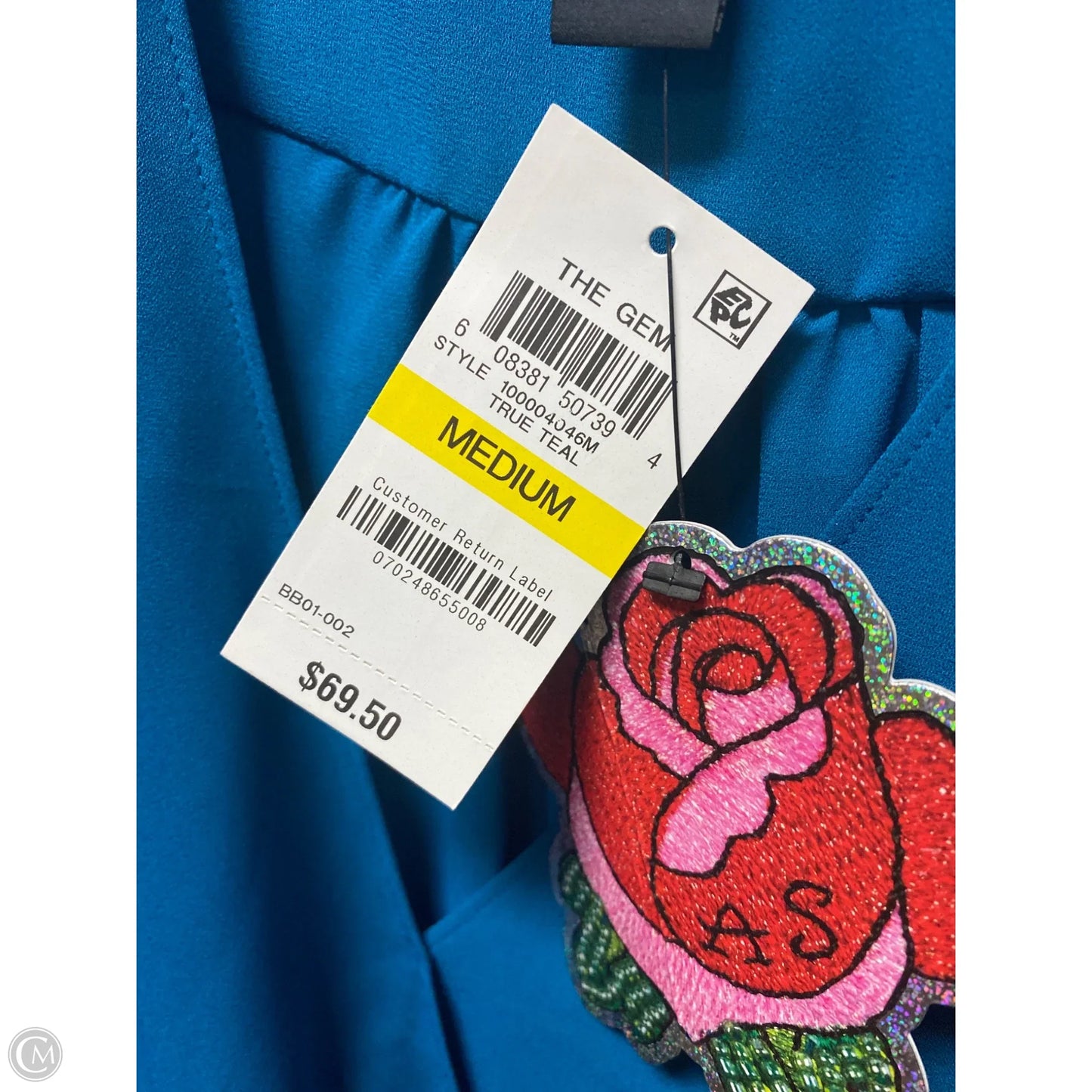 Top Long Sleeve By Inc In Blue, Size: M