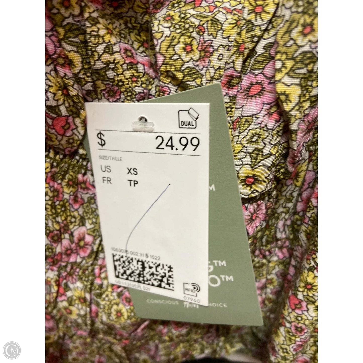 Top Long Sleeve By H&m In Floral Print, Size: Xs