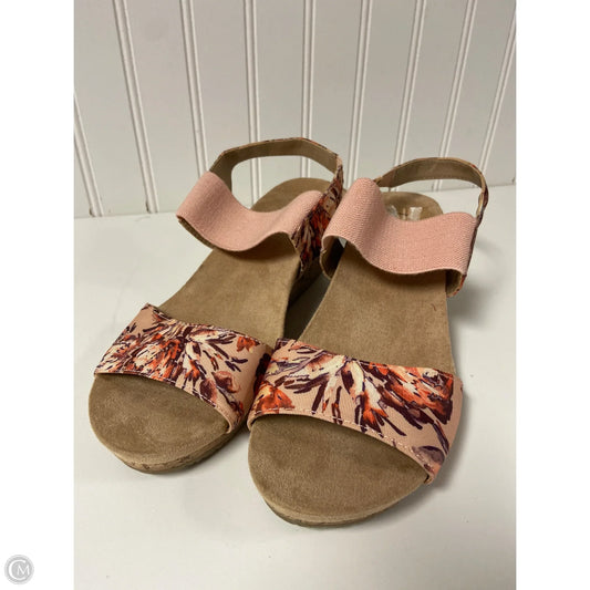 Sandals Heels Wedge By Life Stride In Pink, Size: 7