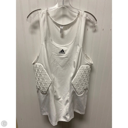 Athletic Tank Top By Adidas In White, Size: 2x