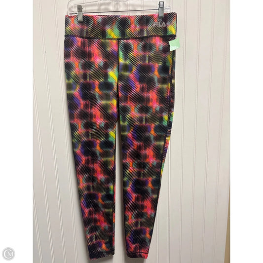 Athletic Leggings By Fila In Multi-colored, Size: M
