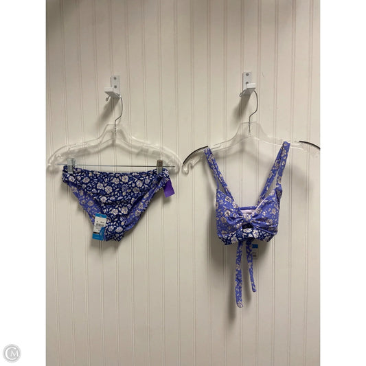 Swimsuit 2pc By Clothes Mentor In Blue & White, Size: S