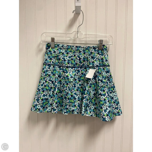 Athletic Skort By Athleta In Blue & Green, Size: Xxs