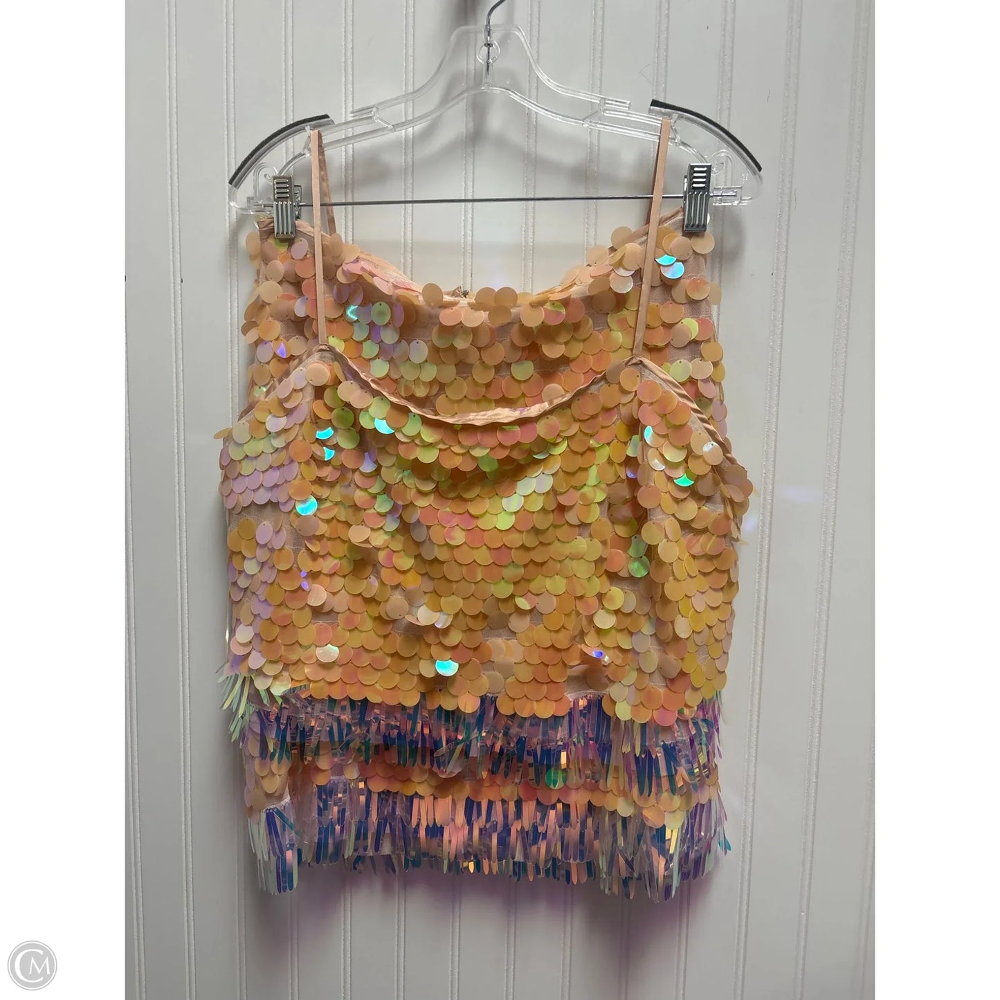 Skirt Set 2pc By Skies Are Blue In Peach, Size: Xl