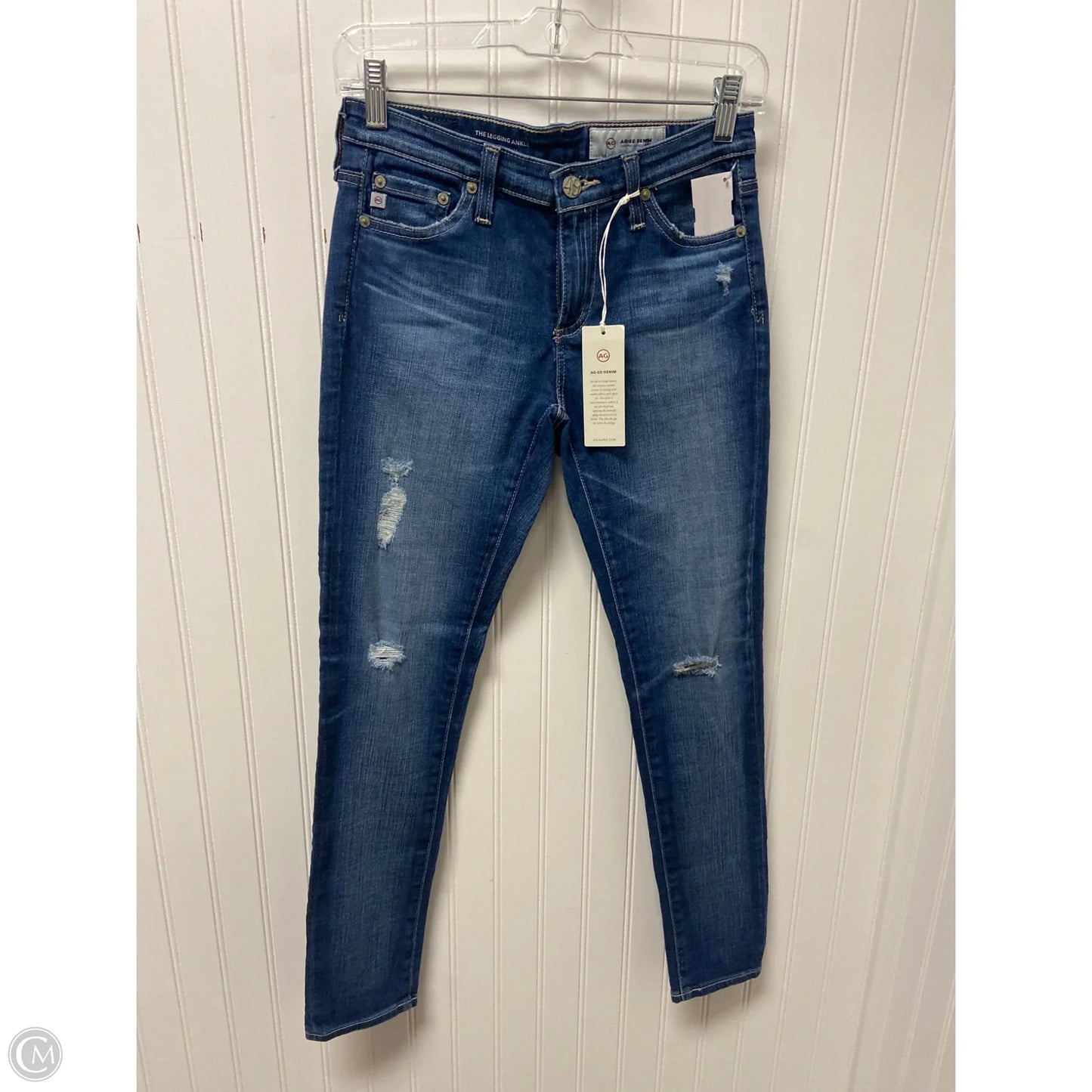 Jeans Skinny By Adriano Goldschmied In Blue Denim, Size: 0