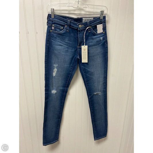 Jeans Skinny By Adriano Goldschmied In Blue Denim, Size: 0