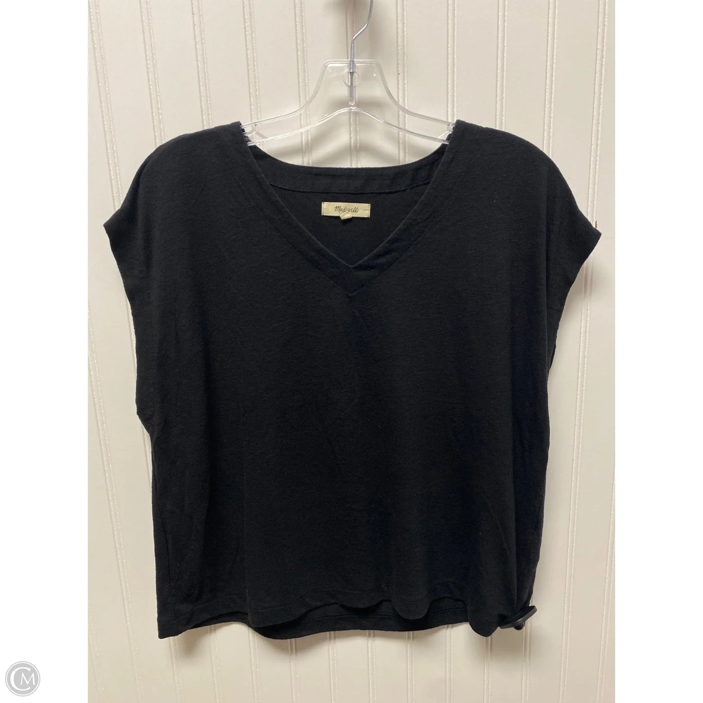 Top Short Sleeve Basic By Madewell In Black, Size: M