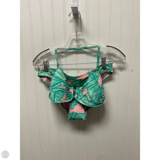 Swimsuit 2pc By Vineyard Vines In Green & Pink, Size: M