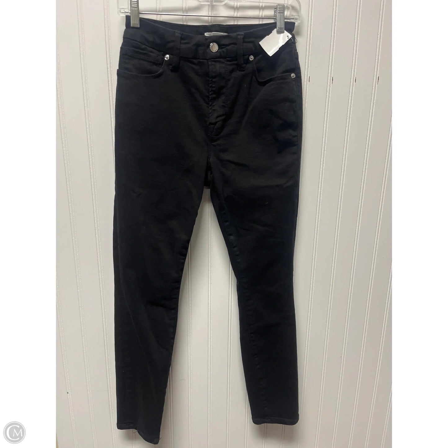 Jeans Skinny By Good American In Black Denim, Size: 6