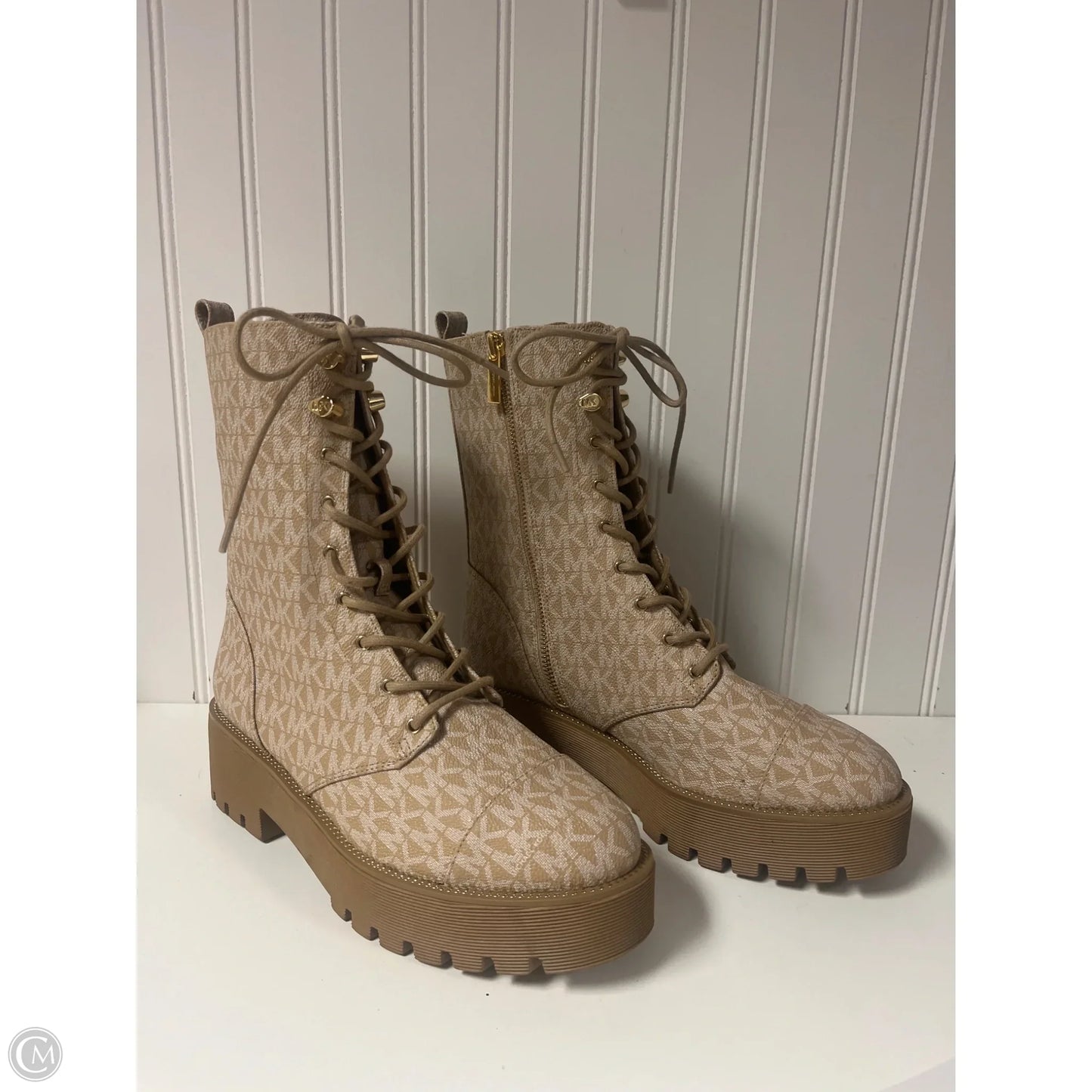 Boots Designer By Michael Kors In Beige, Size: 8.5