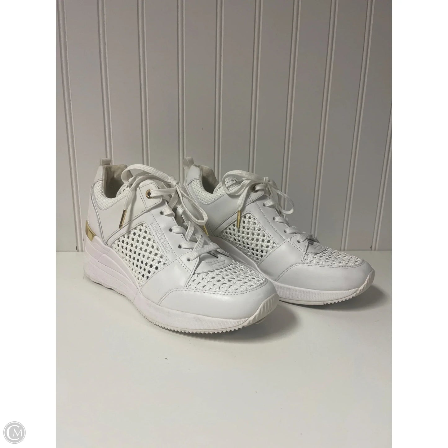 Shoes Designer By Michael Kors In White, Size: 8.5