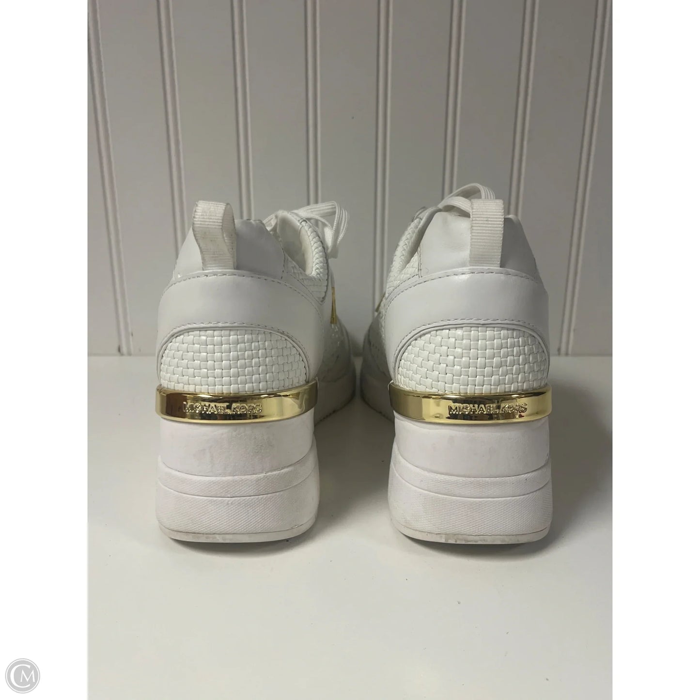 Shoes Designer By Michael Kors In White, Size: 8.5