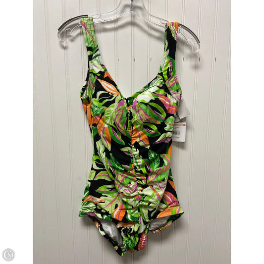 Swimsuit By Clothes Mentor In Black & Green, Size: M