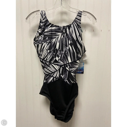 Swimsuit By Clothes Mentor In Black & White, Size: L