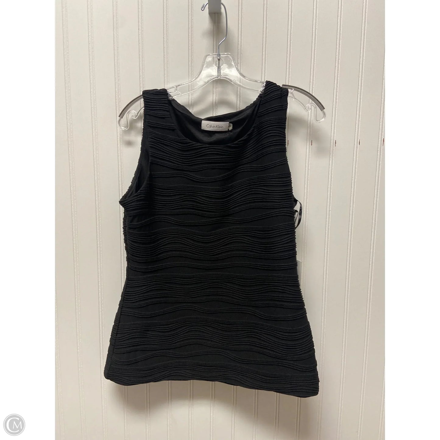 Top Sleeveless By Calvin Klein In Black, Size: M