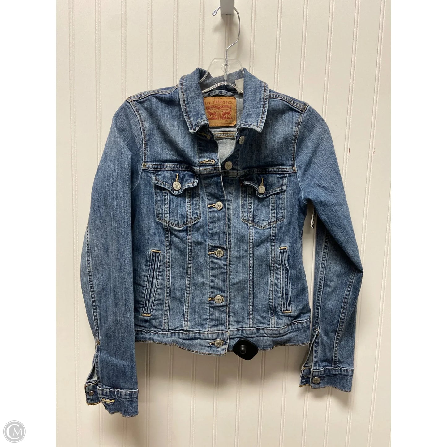 Jacket Denim By Levis In Blue Denim, Size: S
