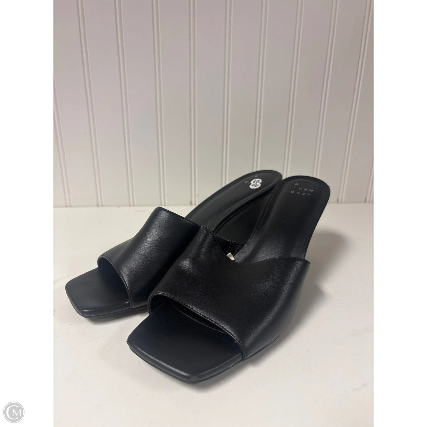 Sandals Heels Wedge By A New Day In Black, Size: 10