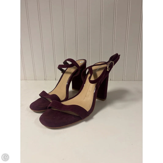 Sandals Heels Block By Gianni Bini In Purple, Size: 8