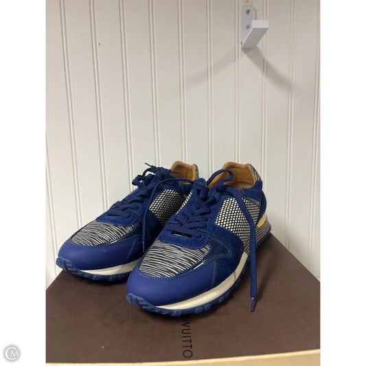Shoes Luxury Designer By Louis Vuitton In Blue, Size: 8