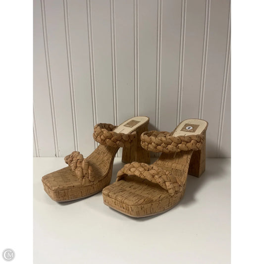 Sandals Heels Block By Dolce Vita In Tan, Size: 9