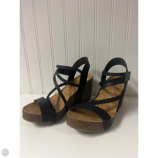 Sandals Heels Wedge By Blowfish In Black, Size: 7.5