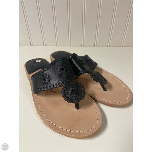 Sandals Flip Flops By Jack Rogers In Black, Size: 8