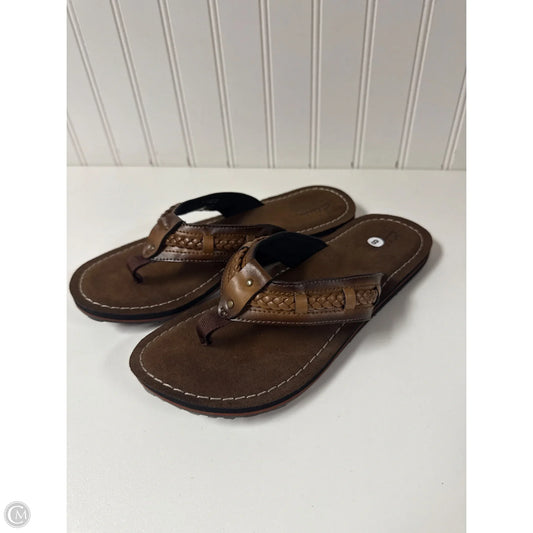Sandals Flip Flops By Clarks In Brown, Size: 8