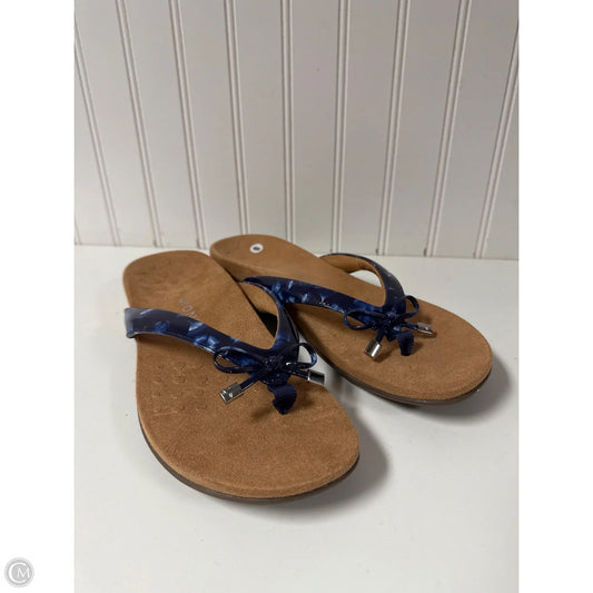 Sandals Flip Flops By Vionic In Blue, Size: 8