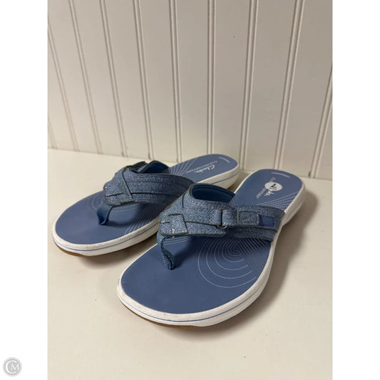 Sandals Flip Flops By Clarks In Blue, Size: 7