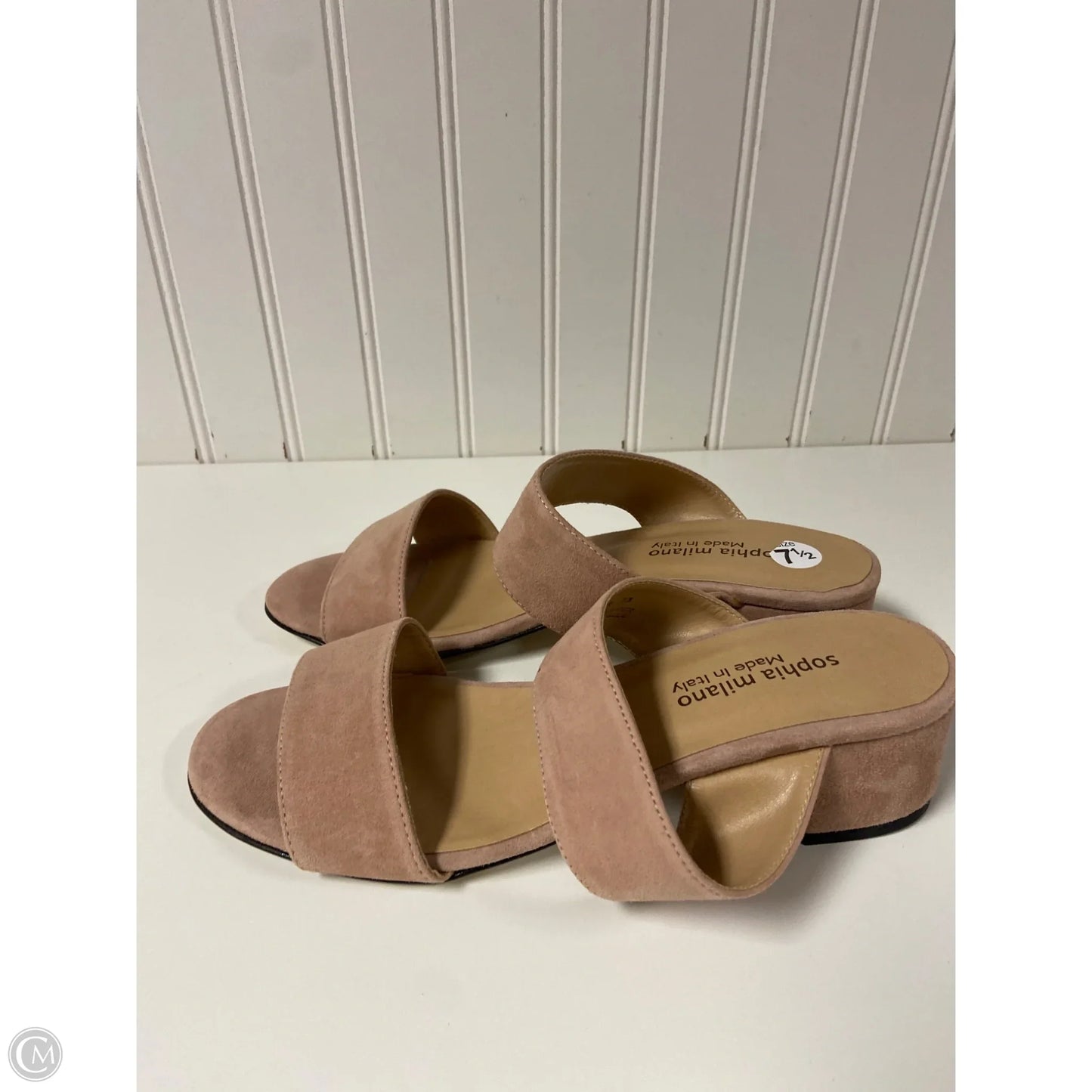 Sandals Heels Block By Cmb In Beige, Size: 7.5