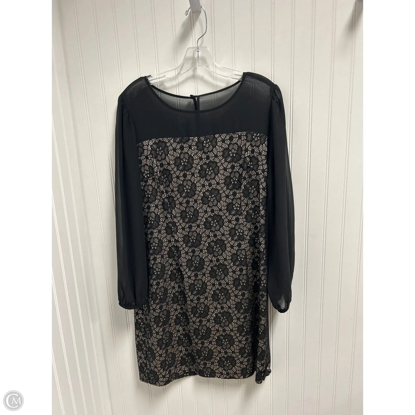 Dress Party Short By En Focus In Black & Gold, Size: Xlp