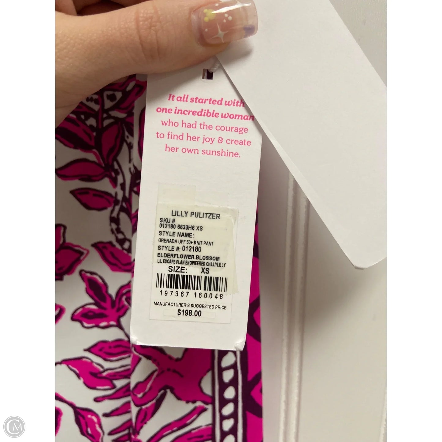 Pants Designer By Lilly Pulitzer In Pink & White, Size: Xs