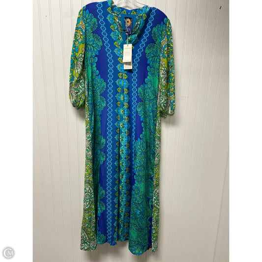 Dress Casual Maxi By Johnny Was In Blue & Green, Size: S
