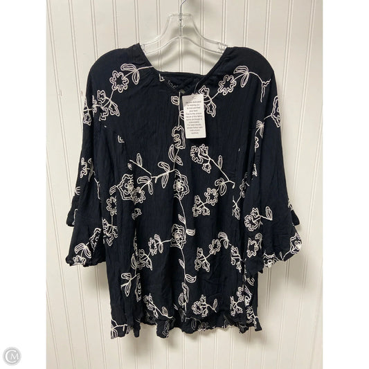 Top Long Sleeve By Catherines In Black & White, Size: 1x
