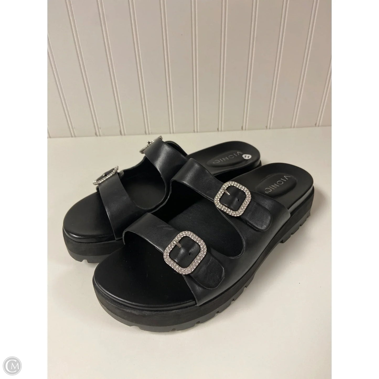 Sandals Flats By Vionic In Black, Size: 11