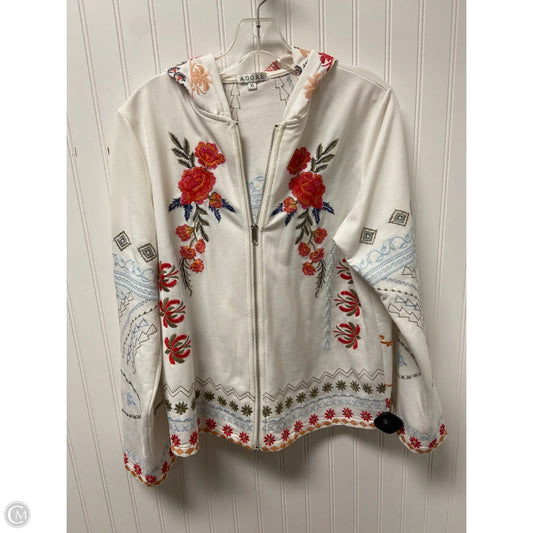 Sweatshirt Hoodie By Adore In White, Size: Xl