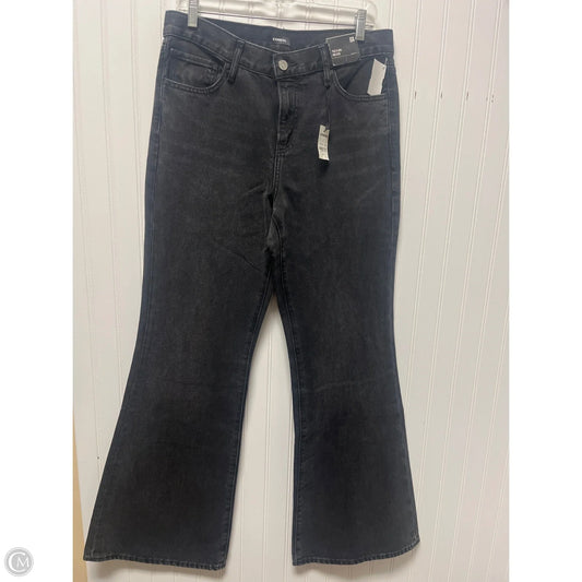 Jeans Flared By Express In Black Denim, Size: 8