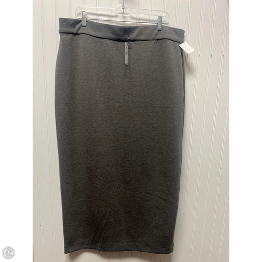 Skirt Midi By Express In Grey, Size: 14