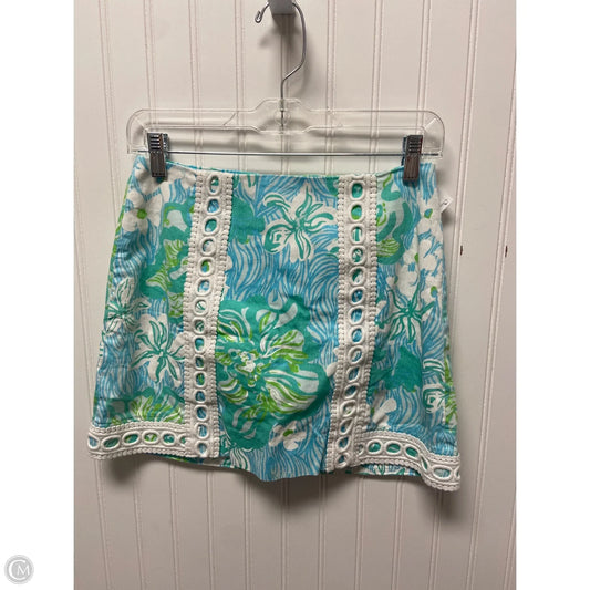Skort Designer By Lilly Pulitzer In Blue & Green, Size: 0