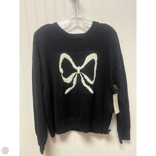 Sweater By Clothes Mentor In Black & White, Size: L