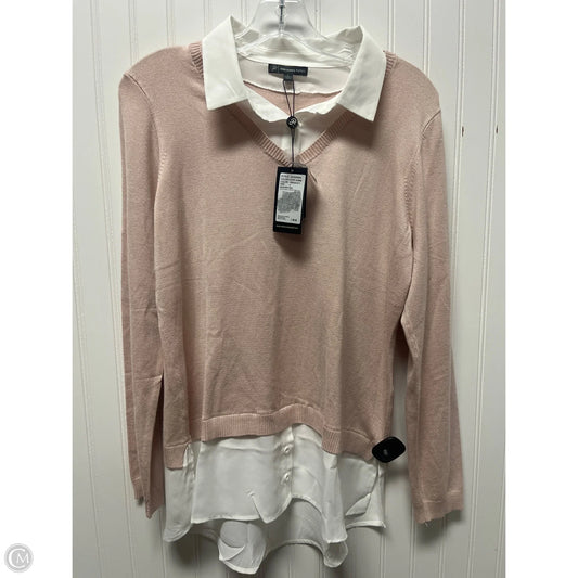 Sweater By Adrianna Papell In Pink, Size: L
