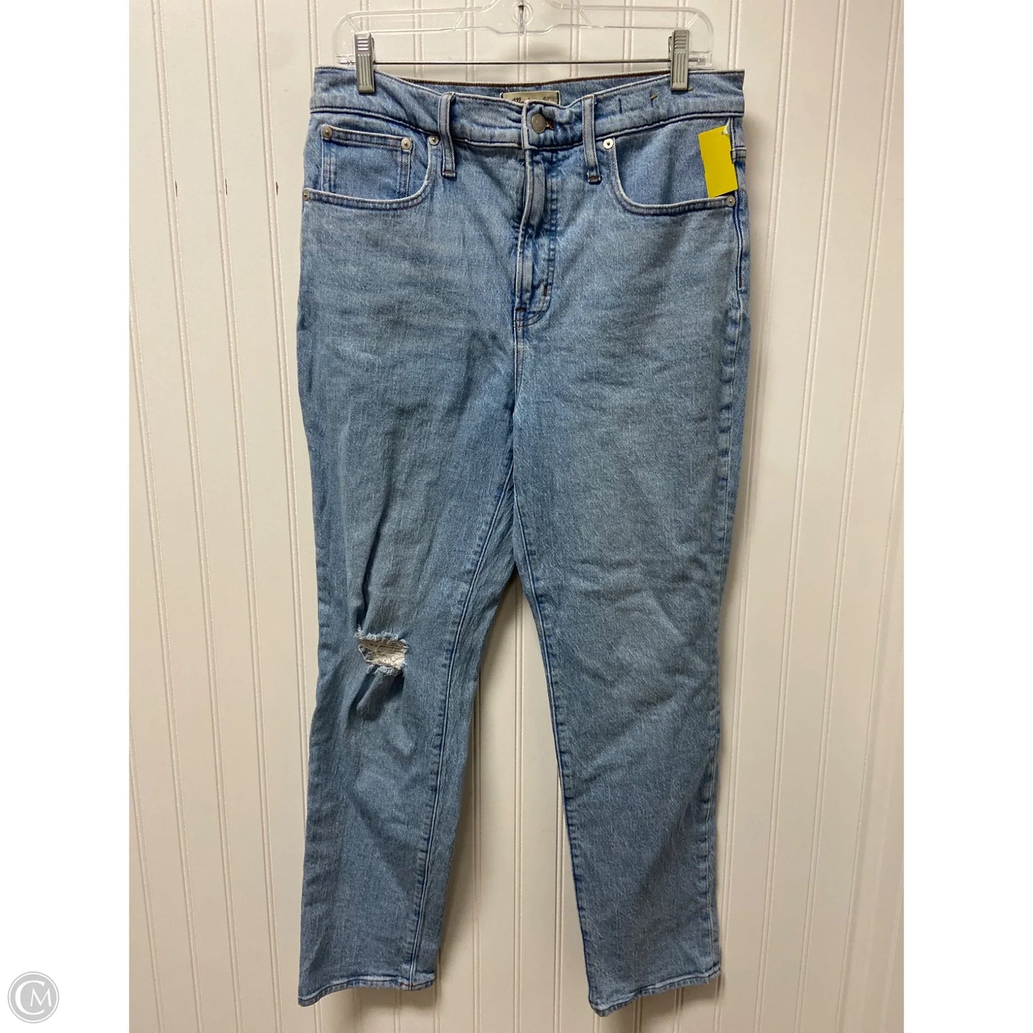 Jeans Straight By Madewell In Blue Denim, Size: 12