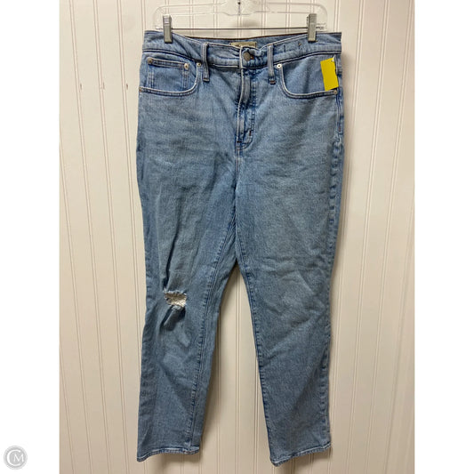 Jeans Straight By Madewell In Blue Denim, Size: 12
