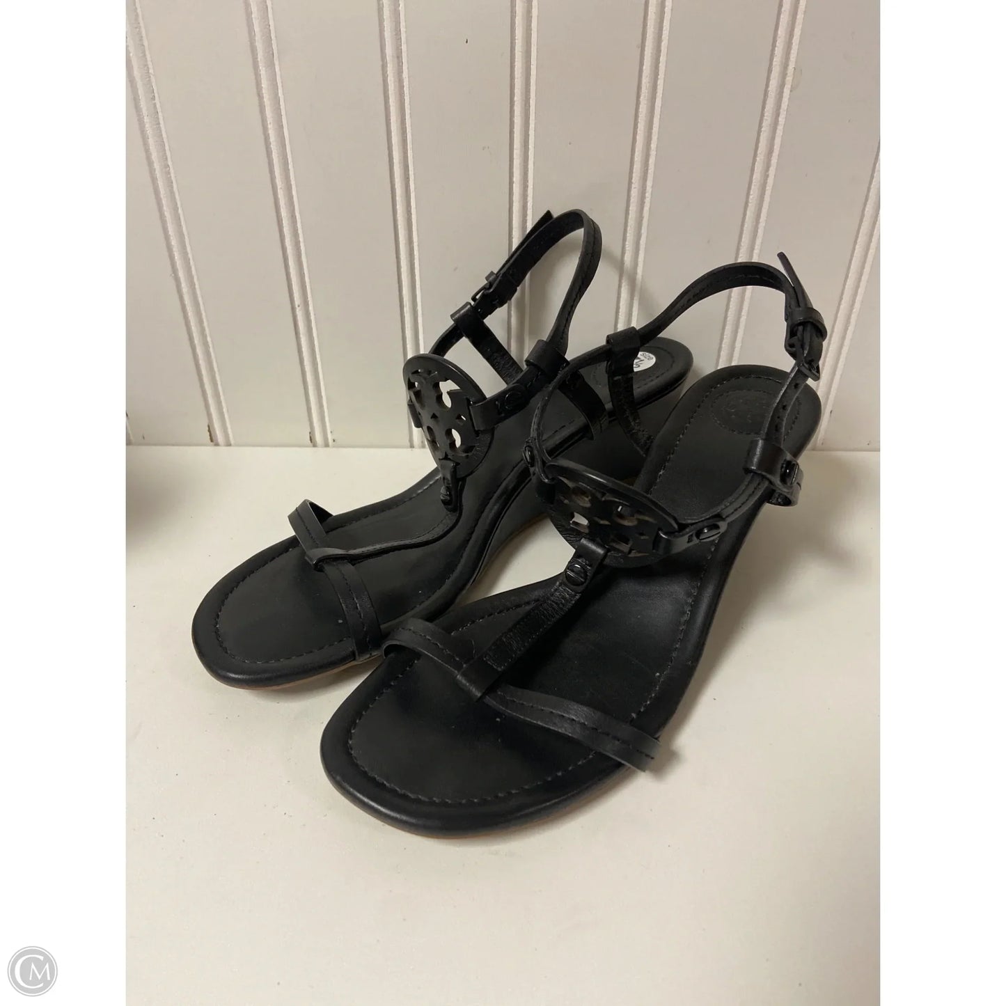 Sandals Designer By Tory Burch In Black, Size: 7.5