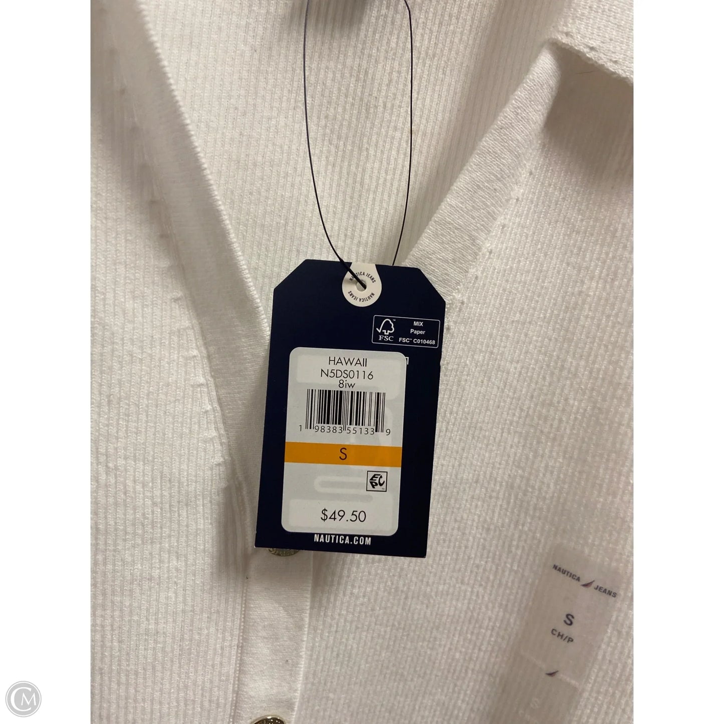 Top Sleeveless By Nautica In White, Size: Sp